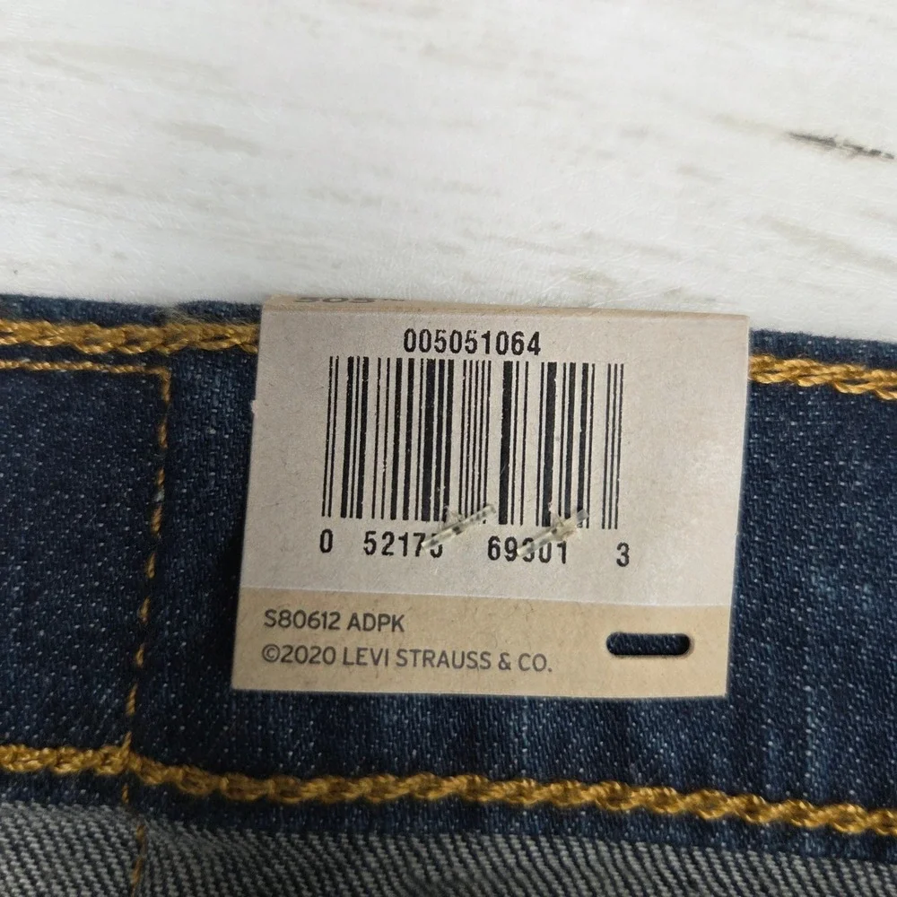 Levi's 505 Regular Straight Leg Jeans Mens 32x32 Dark Wash Stretch Denim